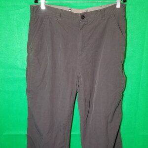 REI Pant UP50 Men 36x34 Nylon Hiking Fishing Camping Side Pockets Dark Grey